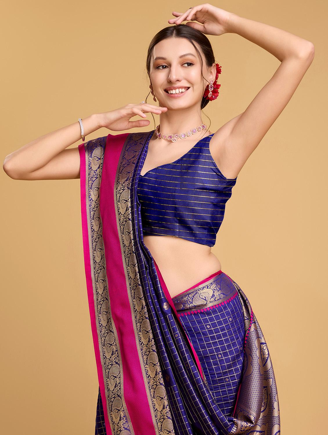 women self design banarasi saree with blouse - 21998770 -  Standard Image - 1