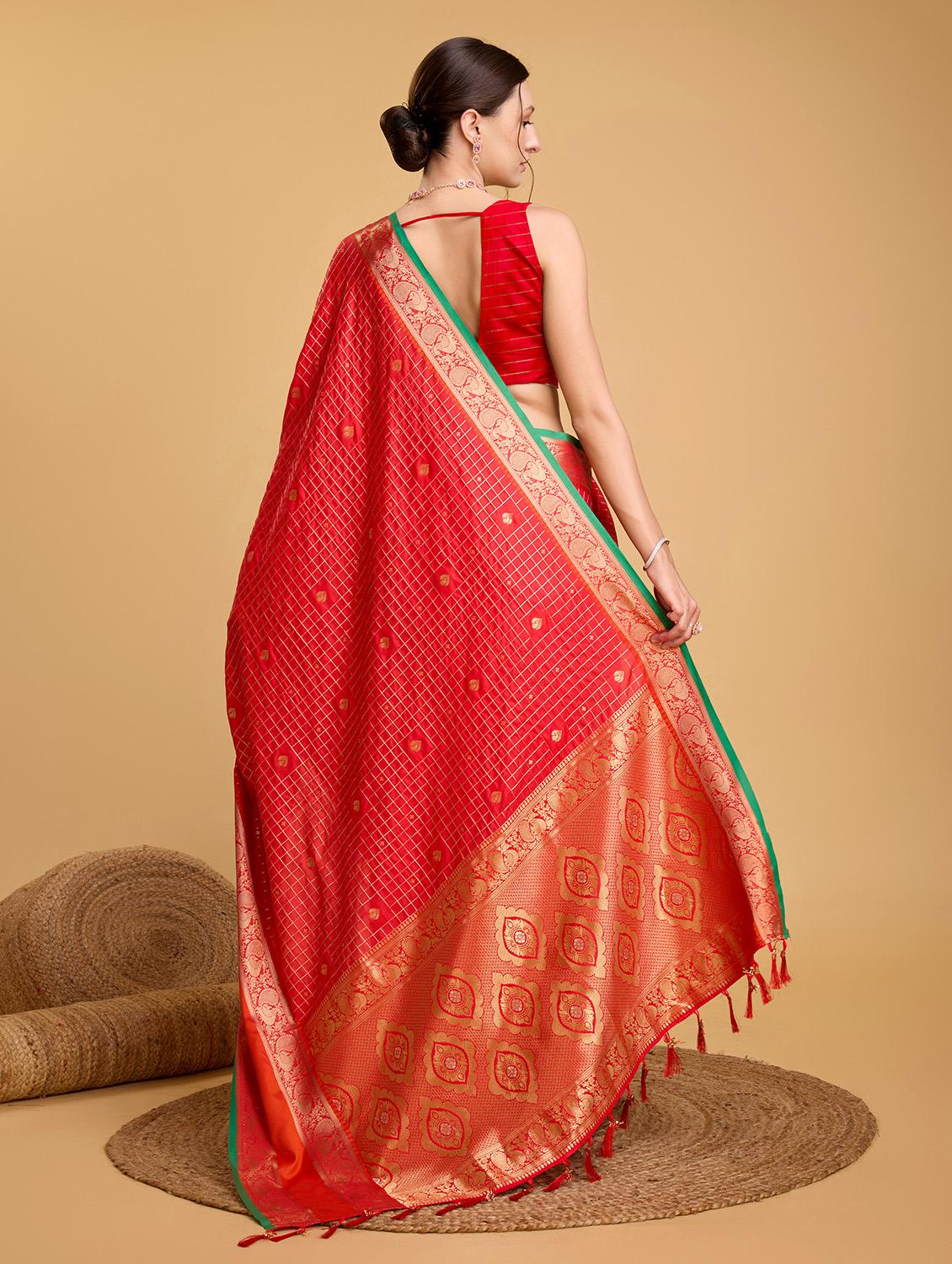 women self design banarasi saree with blouse - 21998772 - Standard Image - 1