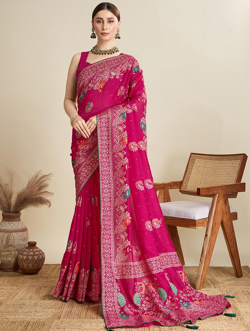 women printed casual wear saree with blouse - 21998779 -  Zoom Image - 0