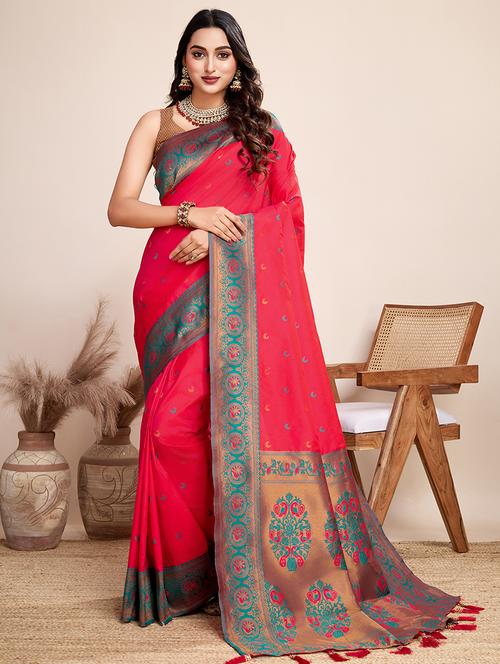 women self design bordered saree with blouse - 21998791 - Standard Image - 0