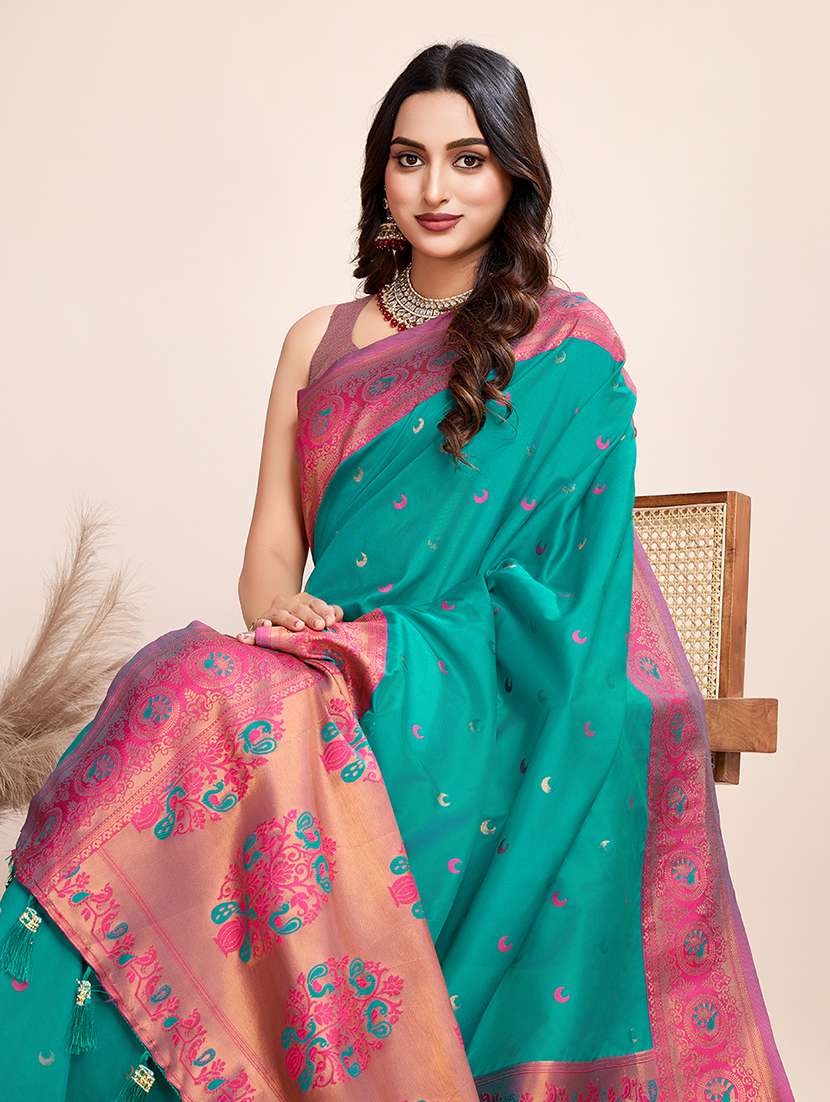 women self design bordered saree with blouse - 21998793 -  Standard Image - 1