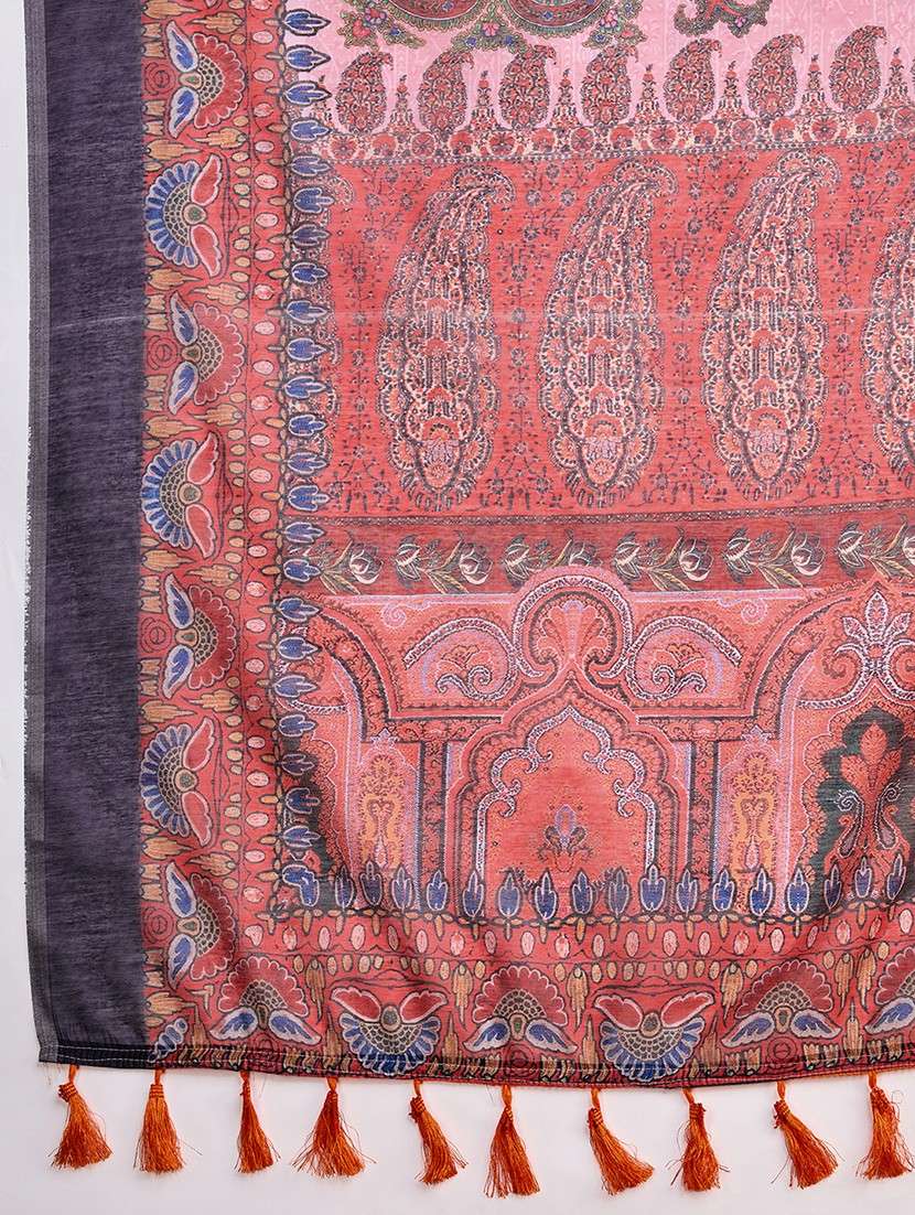 women printed casual wear saree with blouse - 21998804 -  Standard Image - 4