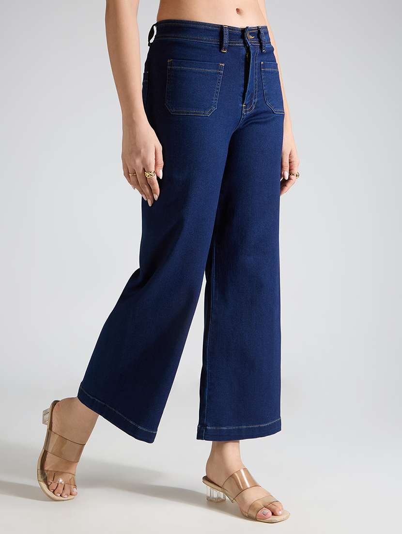 women solid mid rise straight jean - 21998818 -  Standard Image - 1