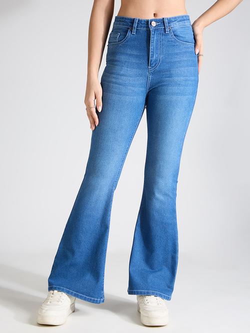womem solid high rise bootcut jean - 21998823 - Standard Image - 0