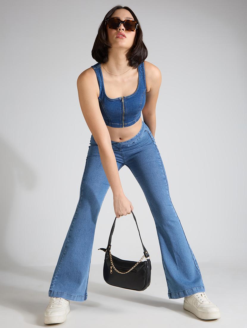 women solid mid rise bootcut jean - 21998827 - Standard Image - 4