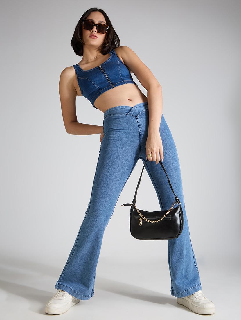 women solid mid rise bootcut jean - 21998827 - Standard Image - 6