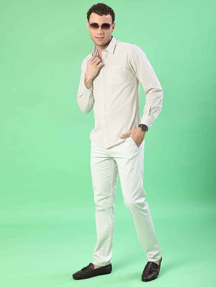 men striped long sleeve regular fit casual shirt - 21998901 -  Standard Image - 4