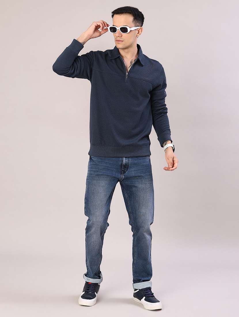 men solid long sleeve regular fit sweatshirt - 21998909 -  Standard Image - 4