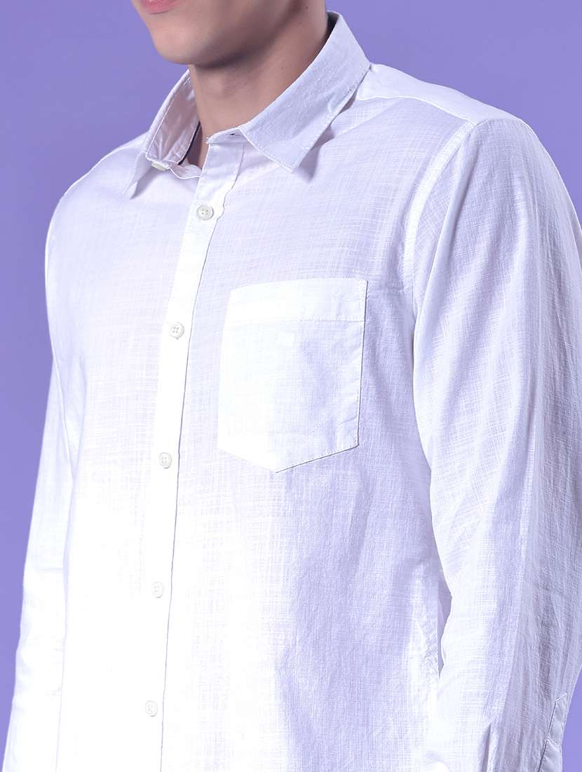 men solid long sleeve regular fit casual shirt - 21998947 -  Standard Image - 4