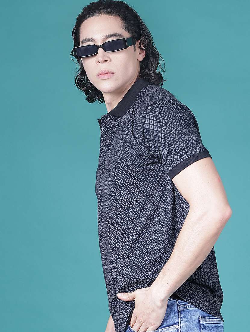 men printed short sleeve regular fit polo t-shirt - 21998968 -  Standard Image - 1