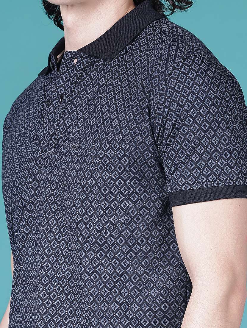 men printed short sleeve regular fit polo t-shirt - 21998968 -  Standard Image - 4