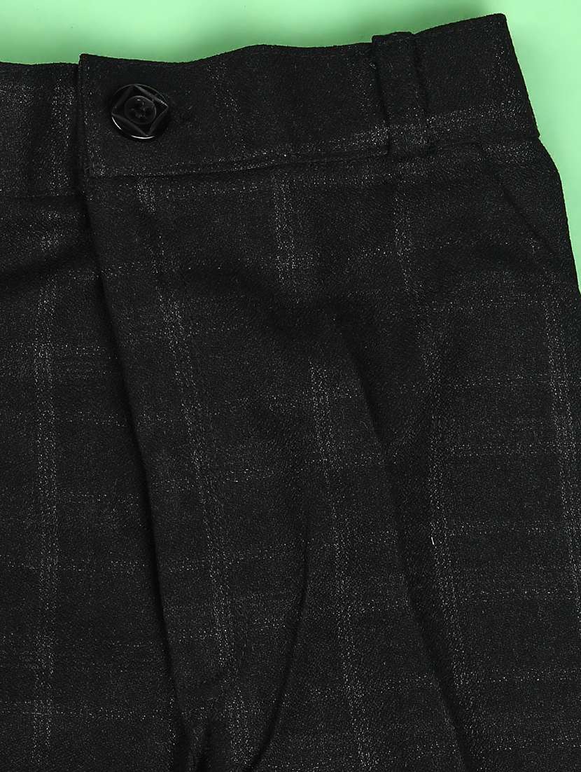 boys checkered long sleeve trouser shirt with waistcoat set - 21998975 -  Standard Image - 4