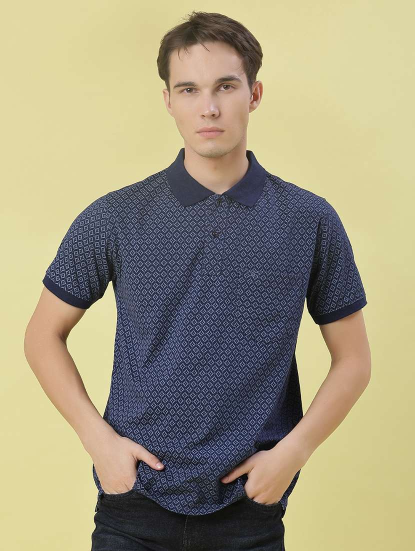 men printed short sleeve regular fit polo t-shirt - 21998992 -  Standard Image - 1