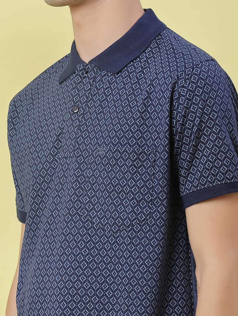 men printed short sleeve regular fit polo t-shirt - 21998992 -  Standard Image - 4