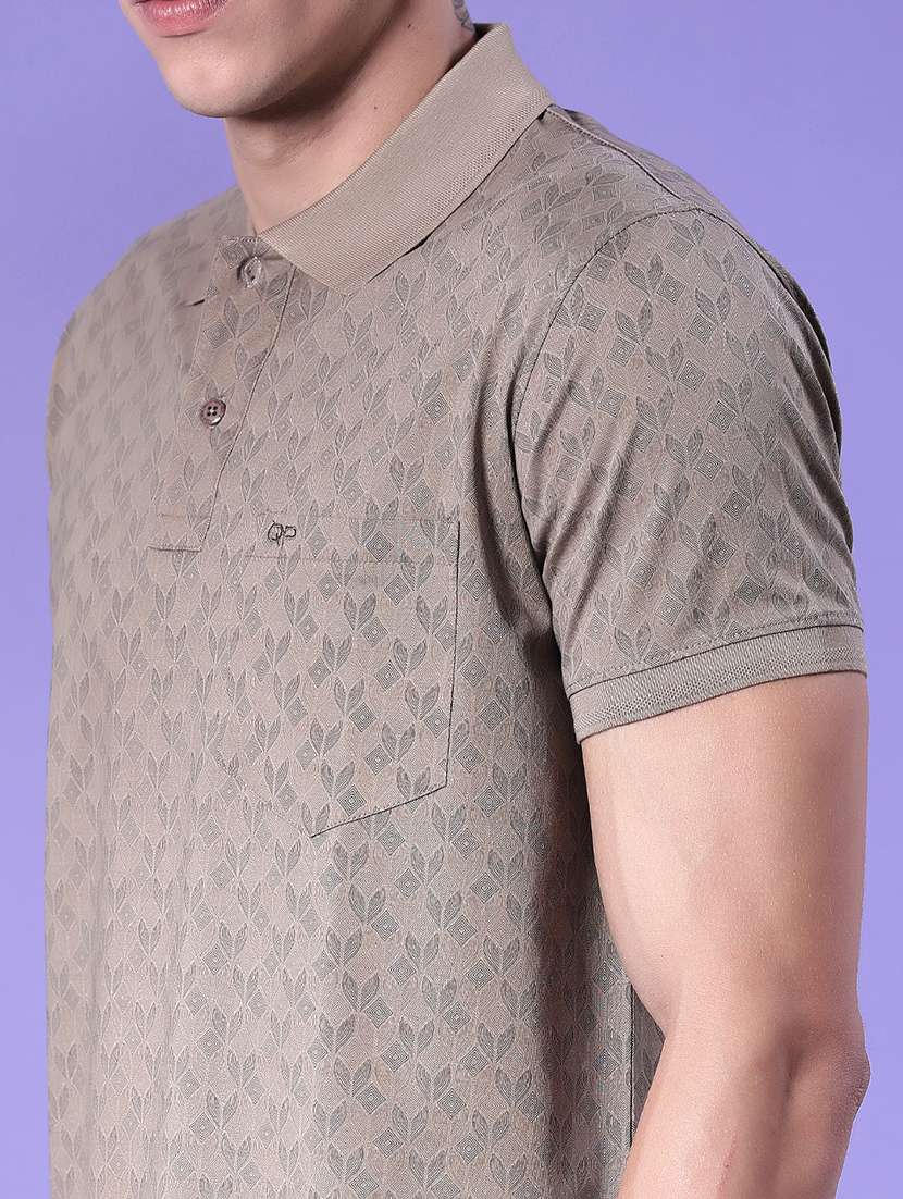 men printed short sleeve regular fit polo t-shirt - 21998997 -  Standard Image - 4