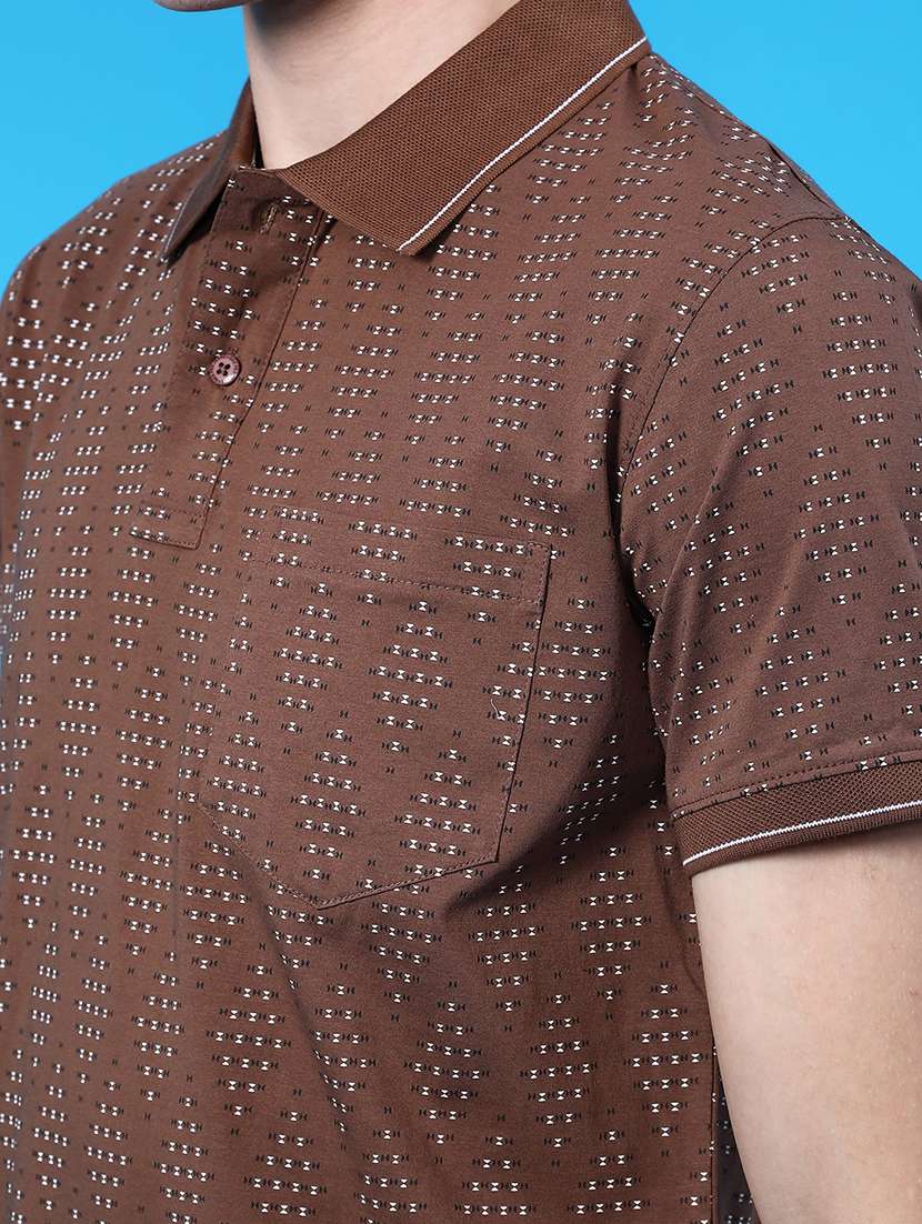 men printed short sleeve regular fit polo t-shirt - 21999074 -  Standard Image - 4