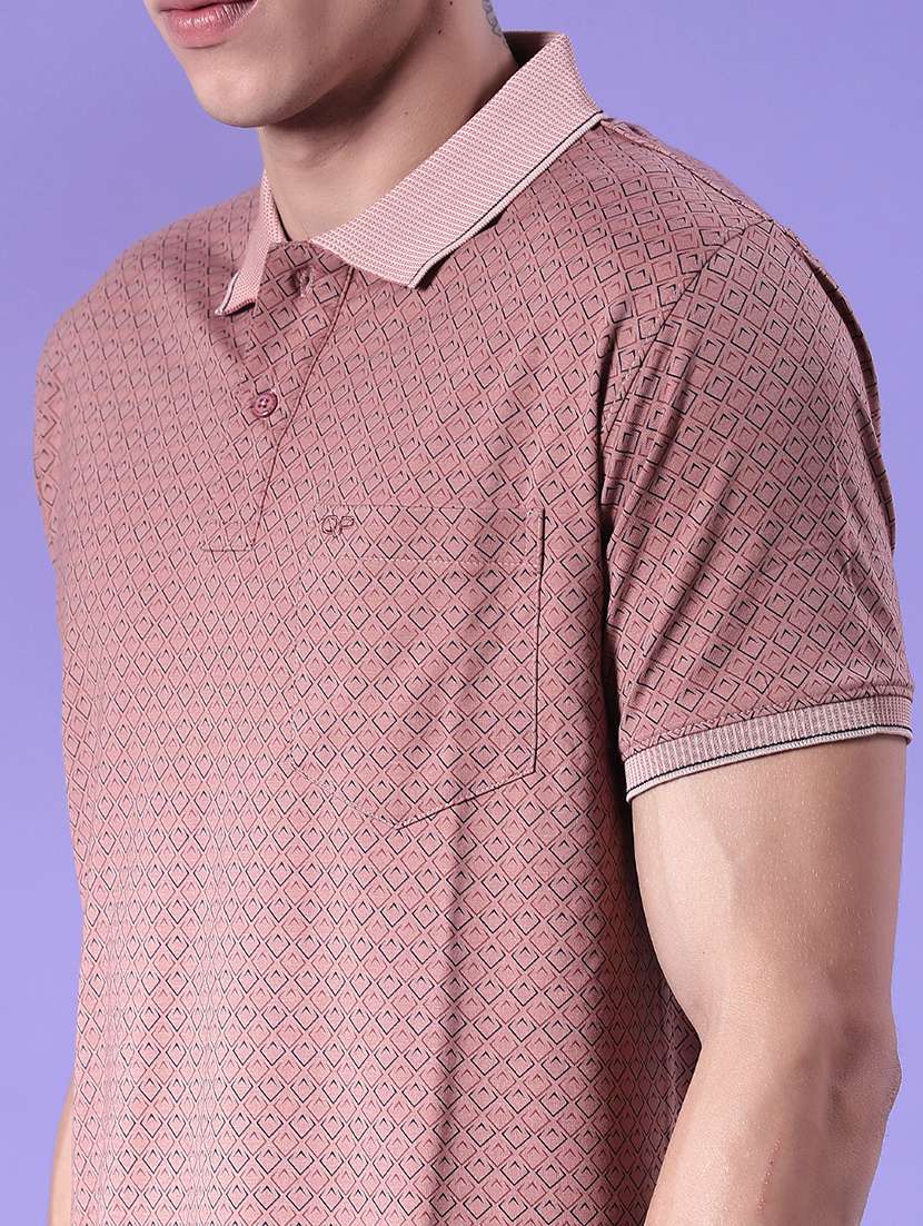 men printed short sleeve regular fit polo t-shirt - 21999078 -  Standard Image - 4
