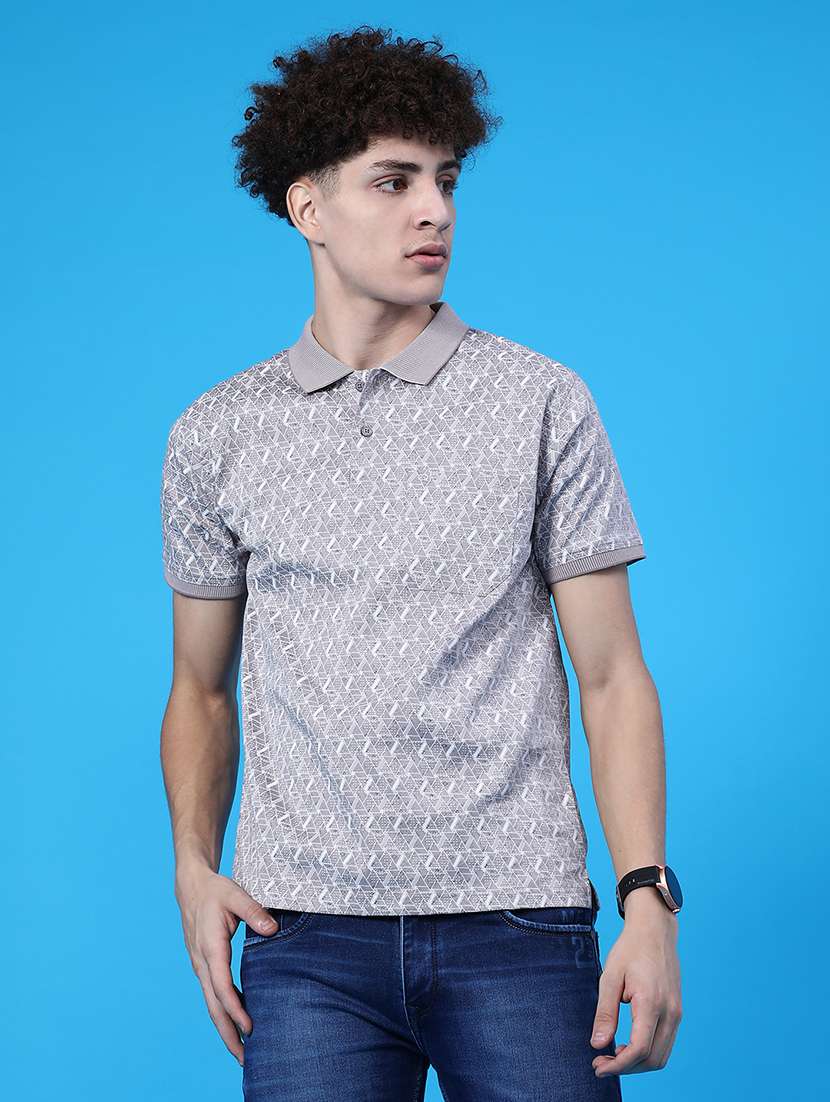 men printed short sleeve regular fit polo t-shirt - 21999120 -  Standard Image - 1