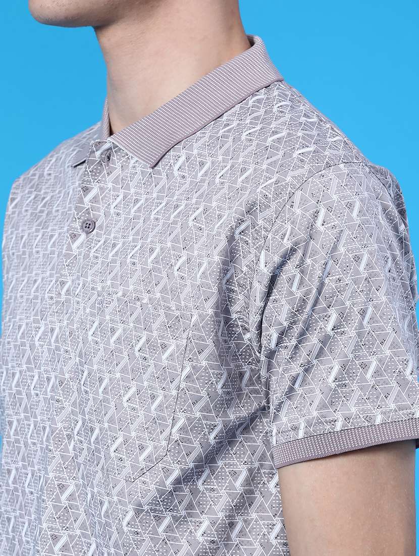 men printed short sleeve regular fit polo t-shirt - 21999120 -  Standard Image - 4