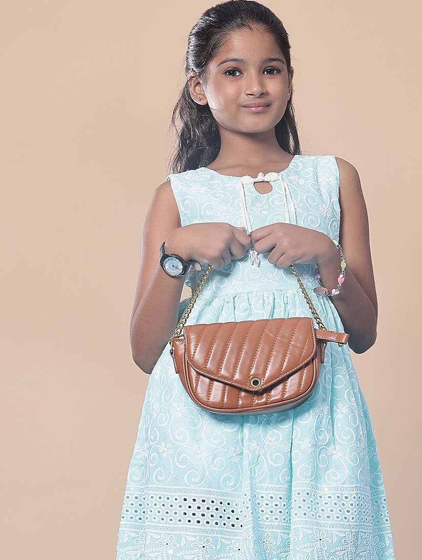 girls self designed sleeveless flared frock - 21999185 -  Standard Image - 4