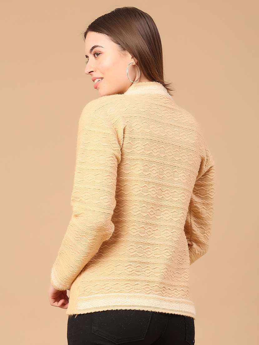 women self design long sleeve cardigan - 21999216 -  Standard Image - 4