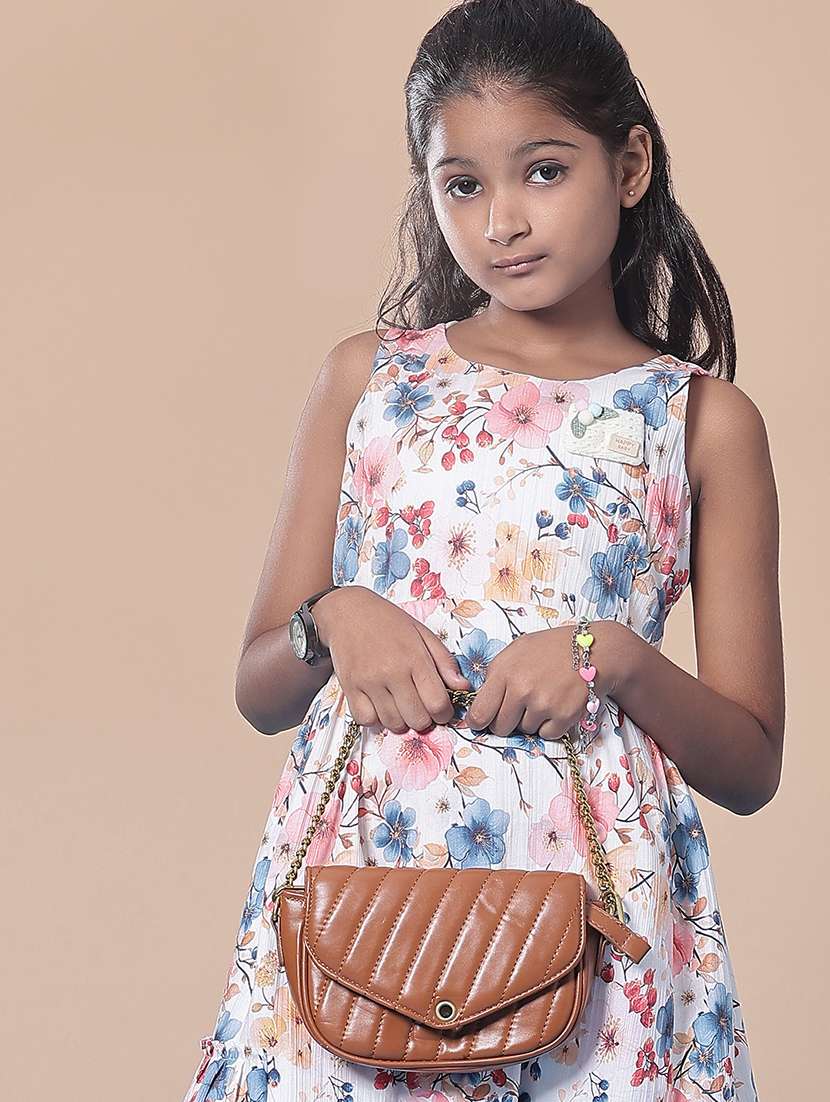 girls floral printed sleeveless frock - 21999234 -  Standard Image - 4