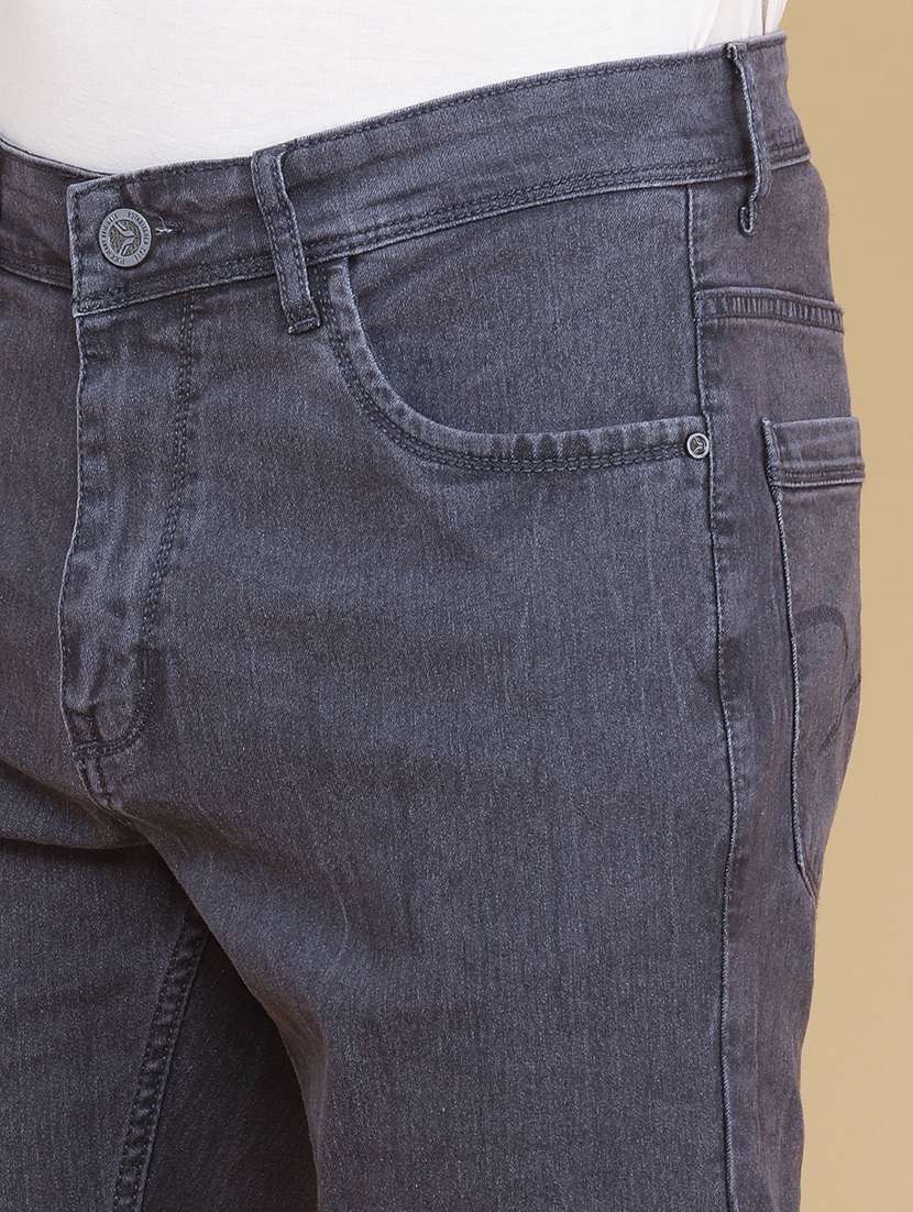 men solid mid rise slim fit jeans - 21999272 -  Standard Image - 1