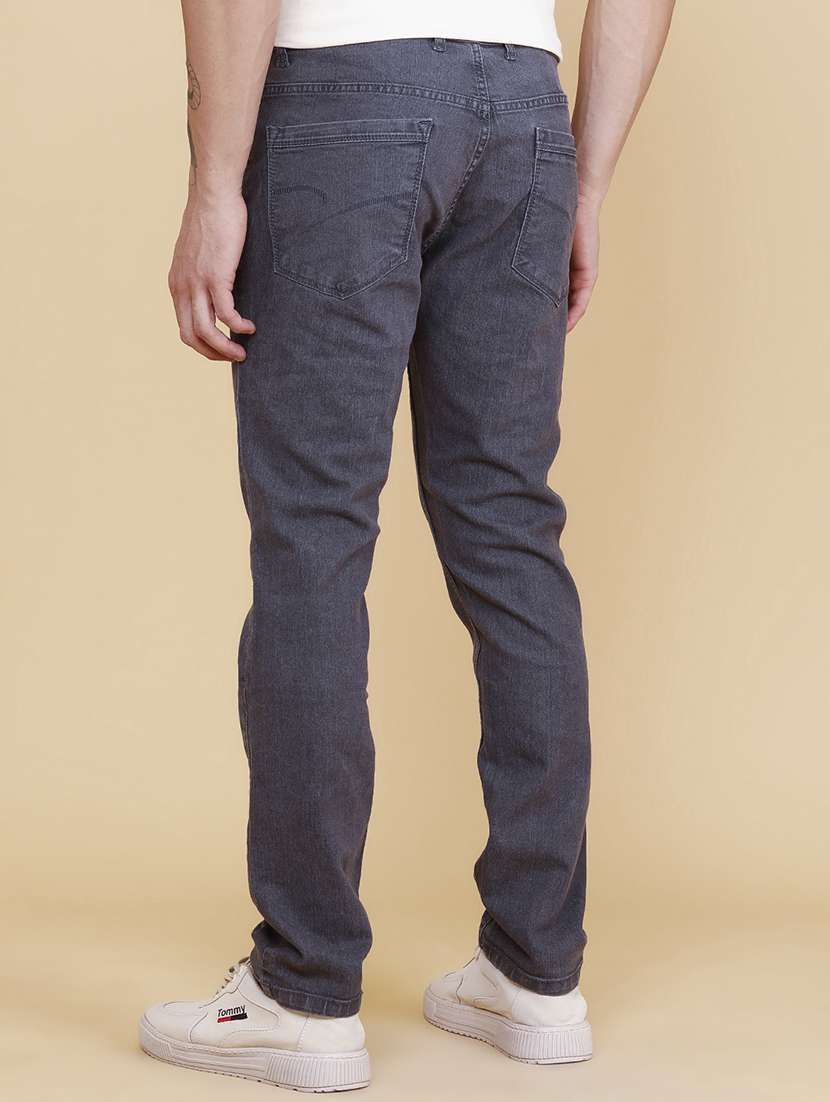 men solid mid rise slim fit jeans - 21999272 -  Standard Image - 4