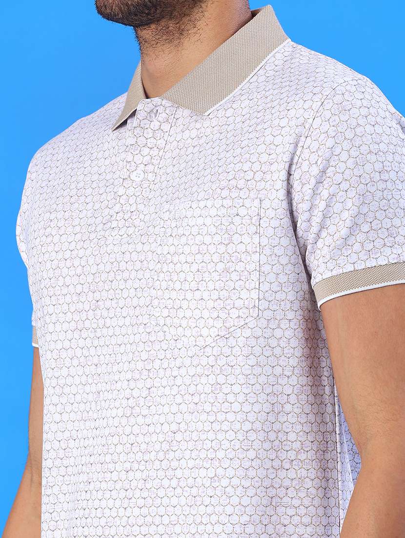men printed short sleeve regular fit polo t-shirt - 21999275 -  Standard Image - 4