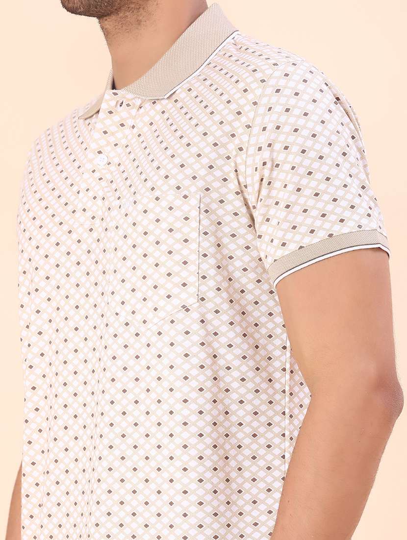 men printed short sleeve regular fit polo t-shirt - 21999276 -  Standard Image - 4