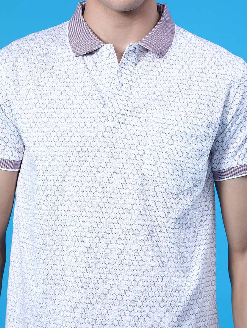 men printed short sleeve regular fit polo t-shirt - 21999277 -  Standard Image - 4