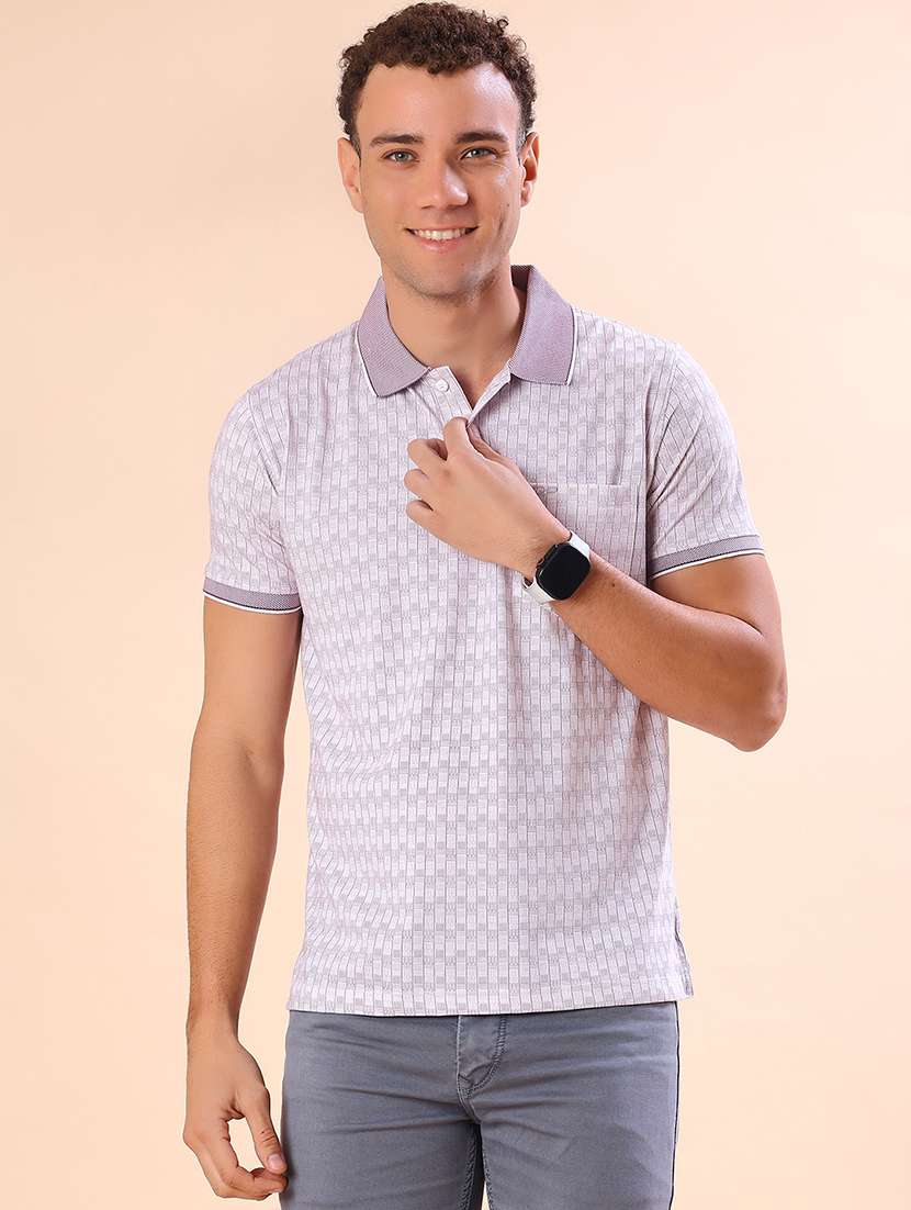 men printed short sleeve regular fit polo t-shirt - 21999280 -  Standard Image - 1