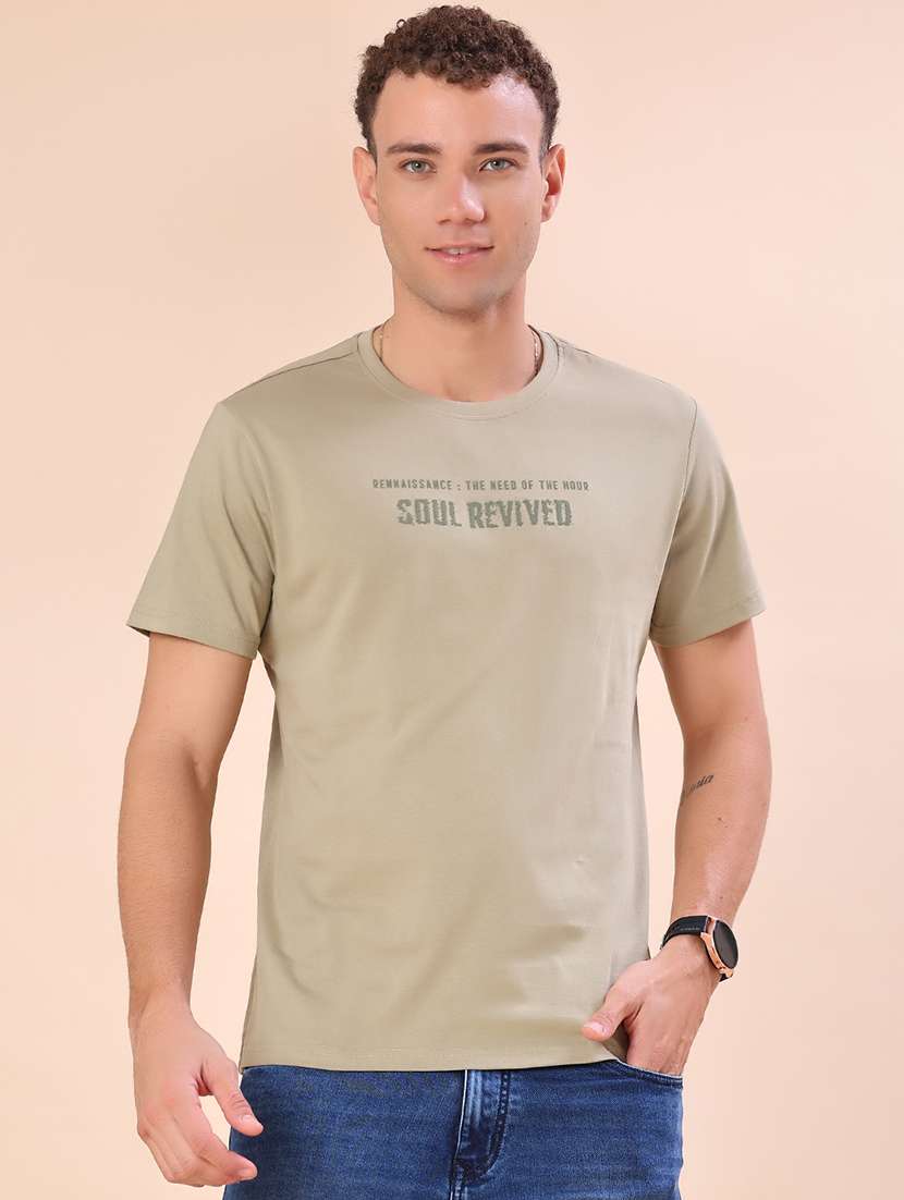 men chest print short sleeve regular fit t-shirt - 21999443 -  Standard Image - 1