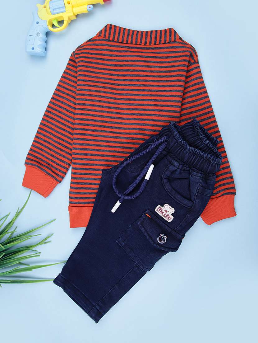 kids striped full length co-ord set - 21999462 -  Standard Image - 1