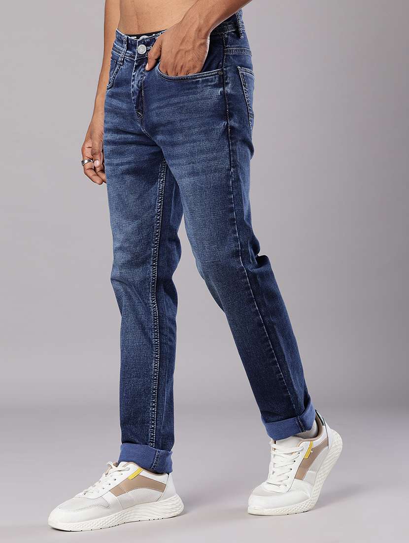 men solid mid rise slim fit jean - 21999491 -  Standard Image - 1