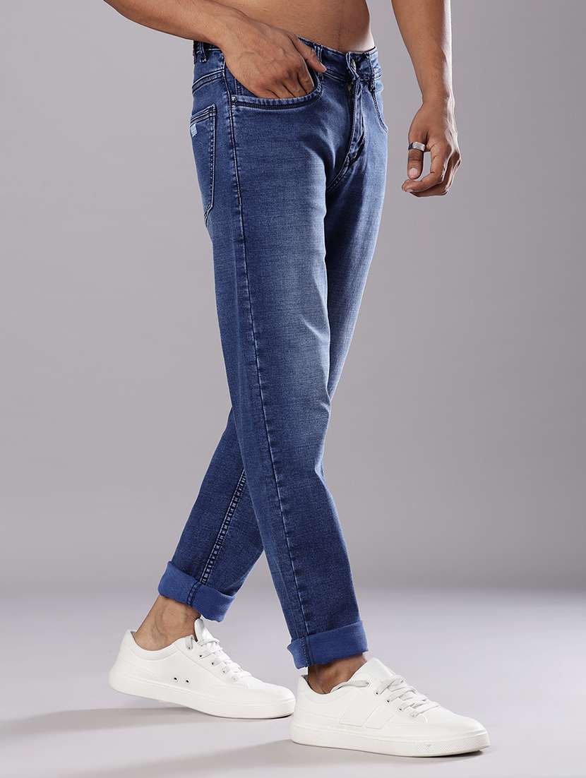 men washed mid rise full length jeans - 21999496 -  Standard Image - 1