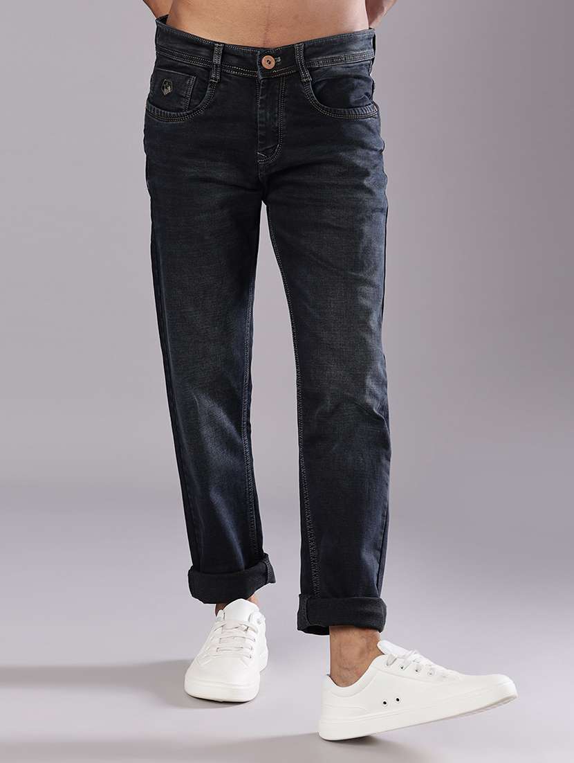 men washed mid rise full length jeans - 21999497 -  Standard Image - 1