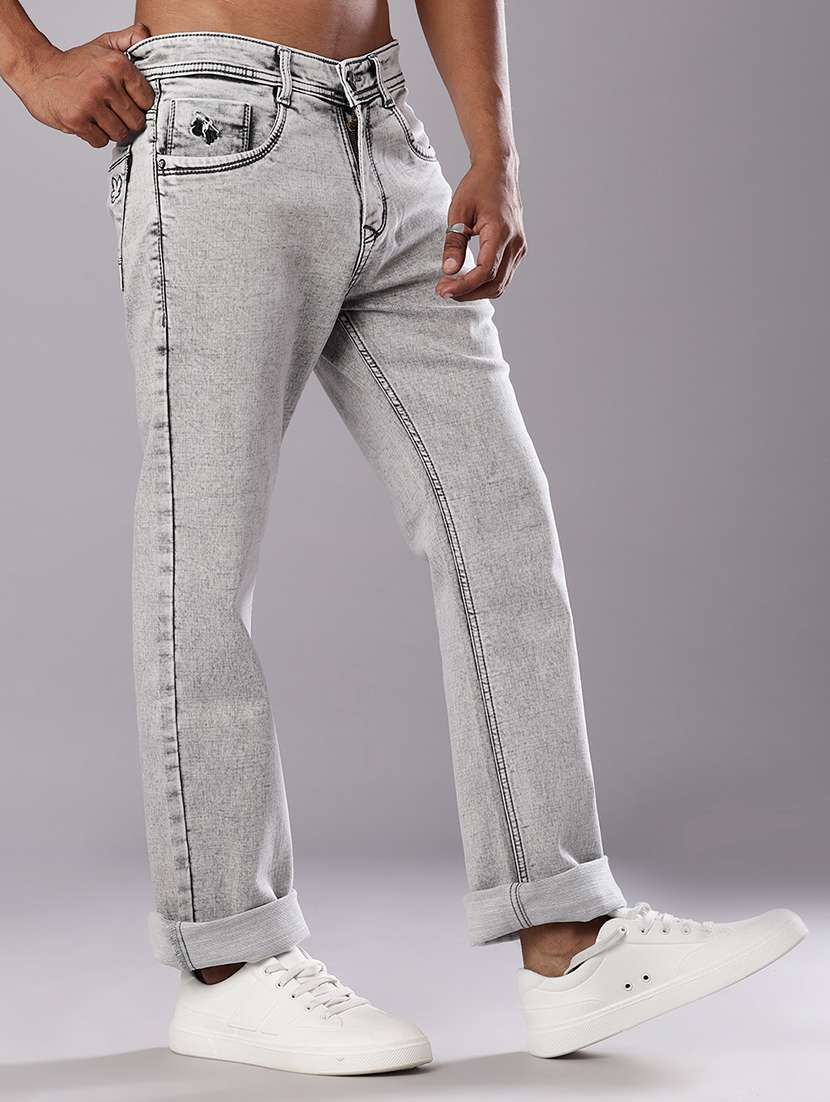 men washed mid rise full length jeans - 21999503 -  Standard Image - 1