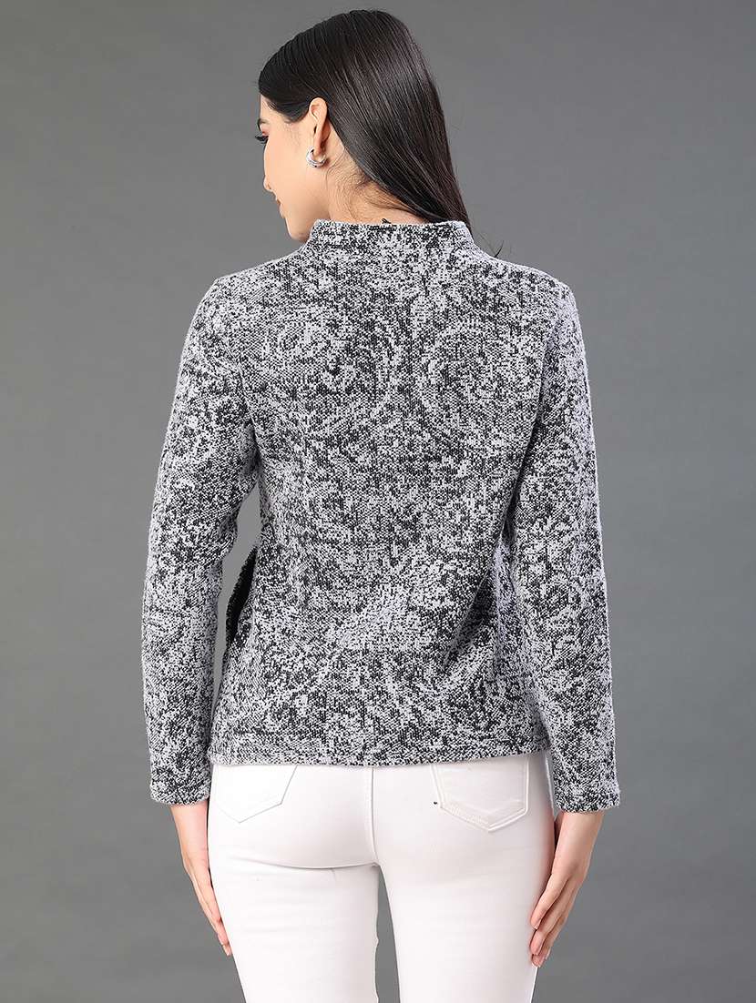 women self designed long sleeve cardigan - 21999525 -  Standard Image - 4