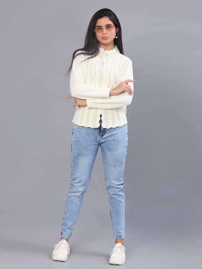 women self design long sleeve cardigan - 21999526 -  Standard Image - 4