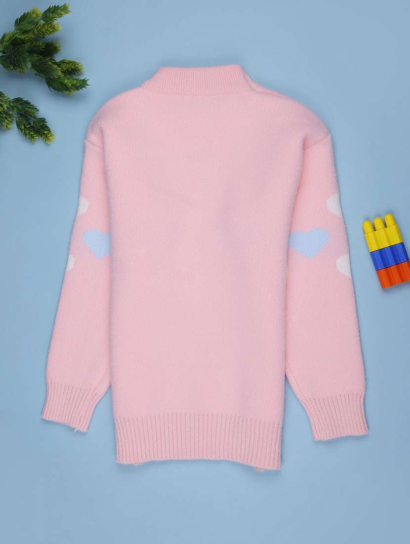 girls self design long sleeve pullover sweater - 21999575 -  Standard Image - 1