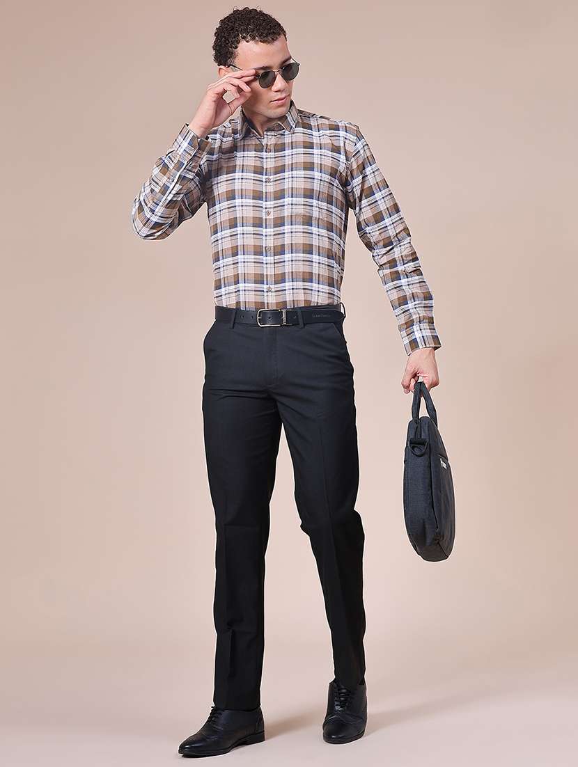 men checkered long sleeve regular fit formal shirt - 21999578 -  Standard Image - 4