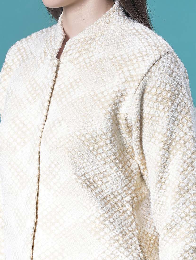 women self design long sleeve cardigan - 21999592 - Standard Image - 4