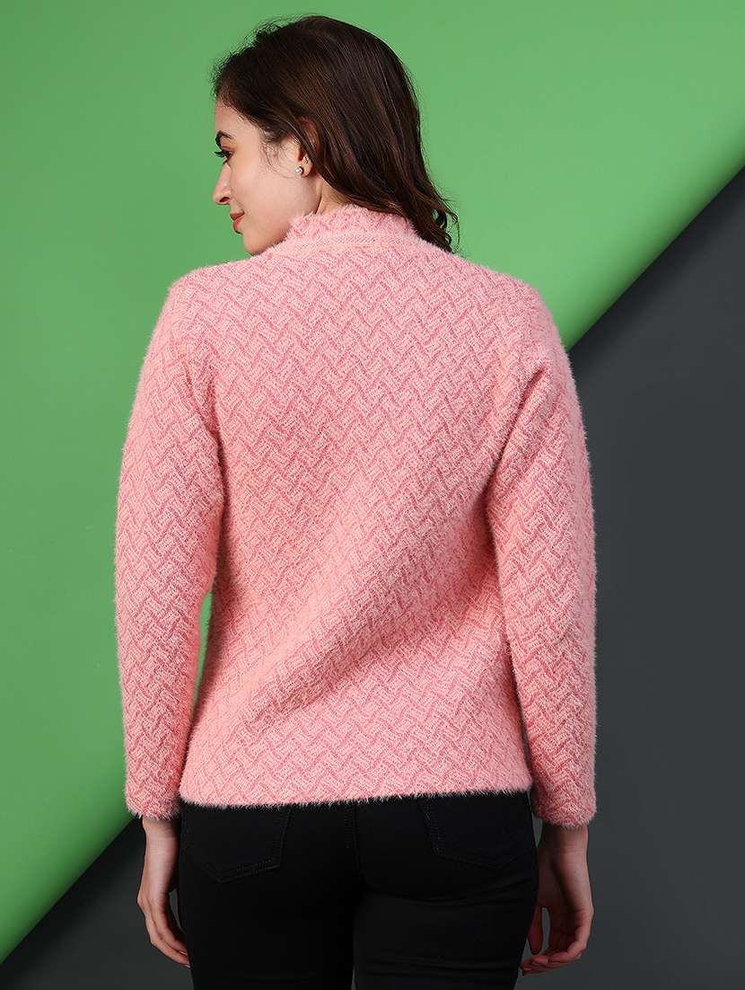 Women Self Designed Long Sleeve Cardigan - 21999598 -  Standard Image - 4