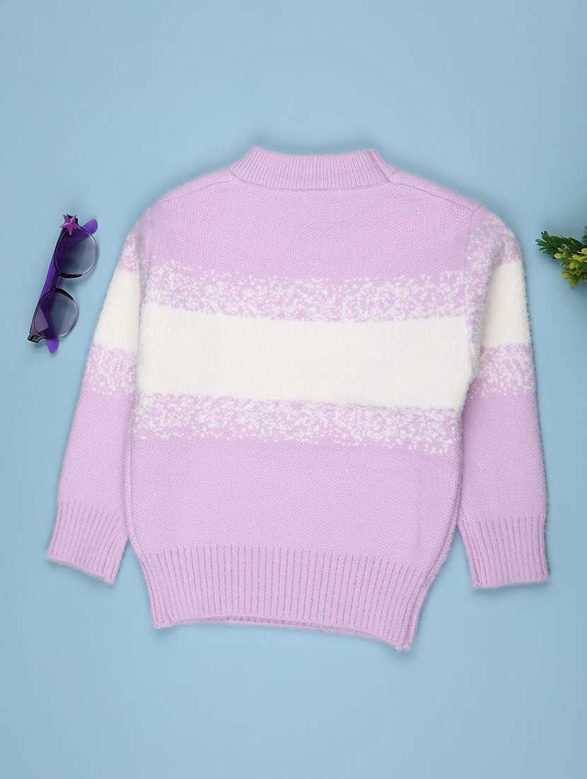 girls self design long sleeve pullover sweater - 21999621 -  Standard Image - 1