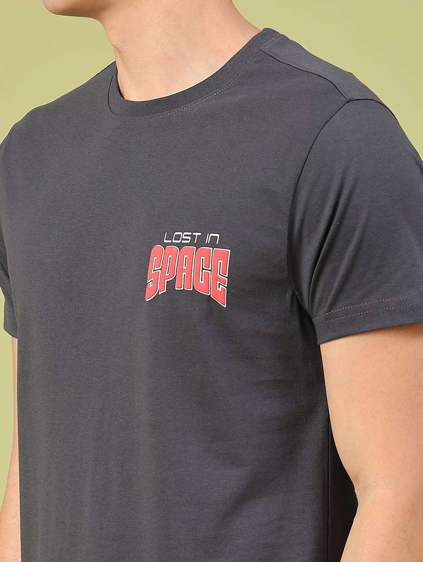 men typographic short sleeve regular fit t-shirt - 21999630 -  Standard Image - 1