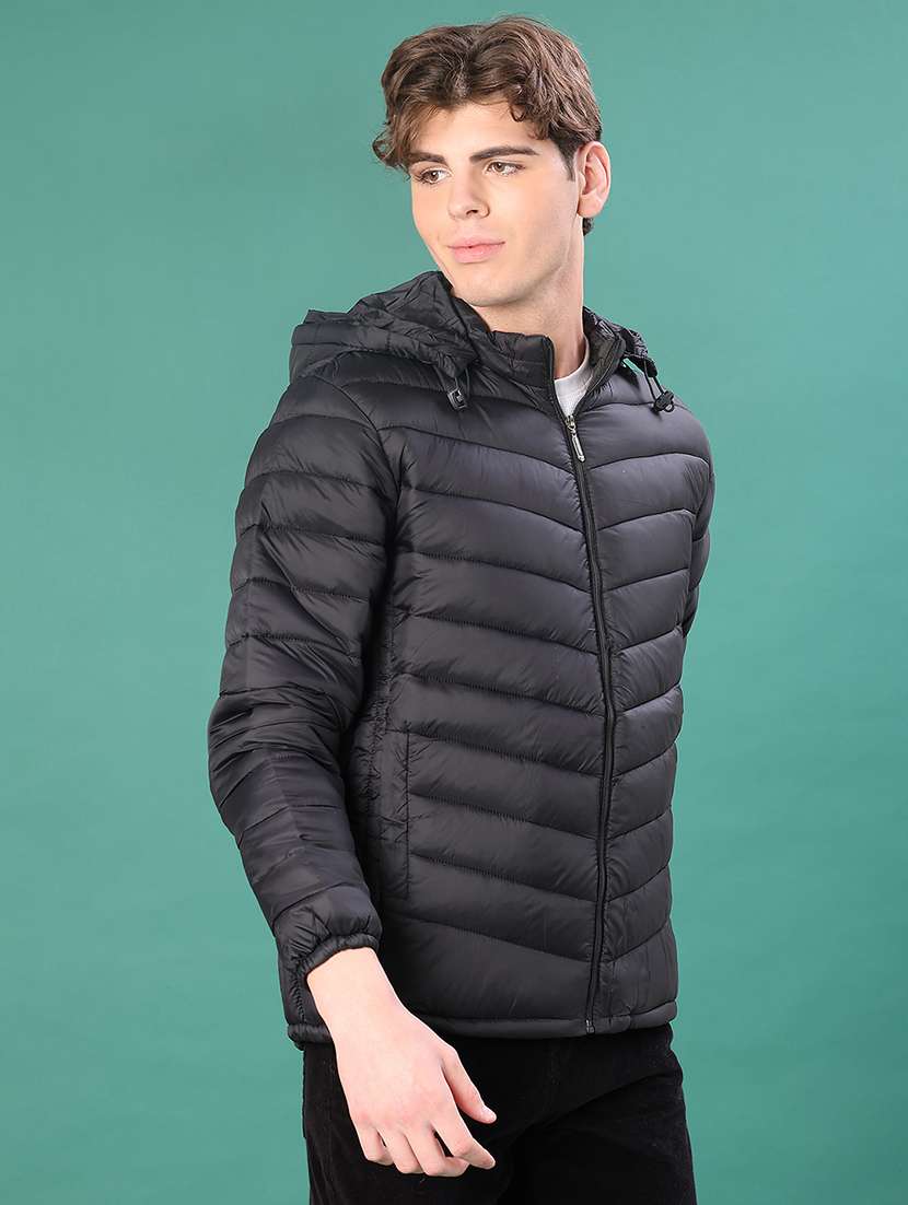 men solid long sleeve puffer jacket - 21999736 -  Standard Image - 1