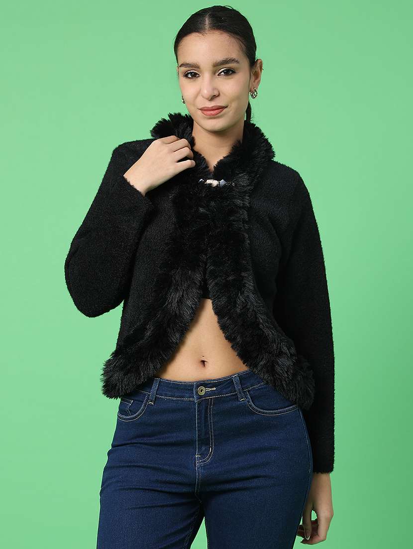 women solid long sleeve cardigan - 21999738 -  Standard Image - 1