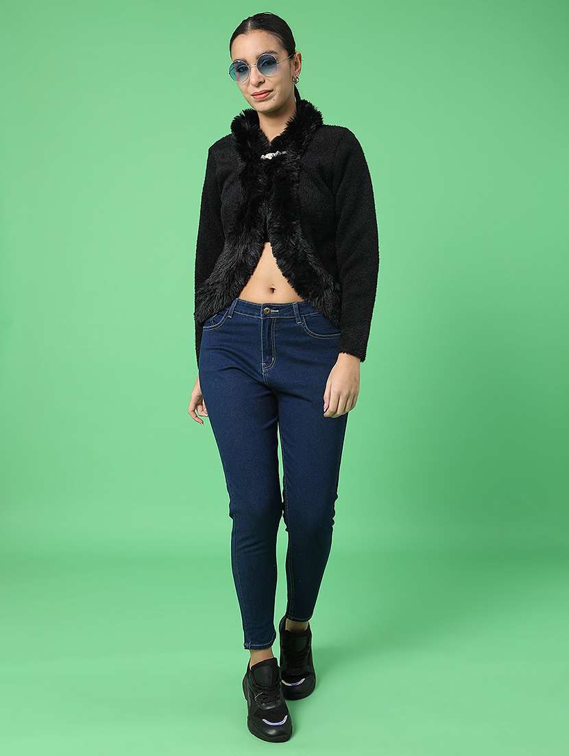 women solid long sleeve cardigan - 21999738 -  Standard Image - 4