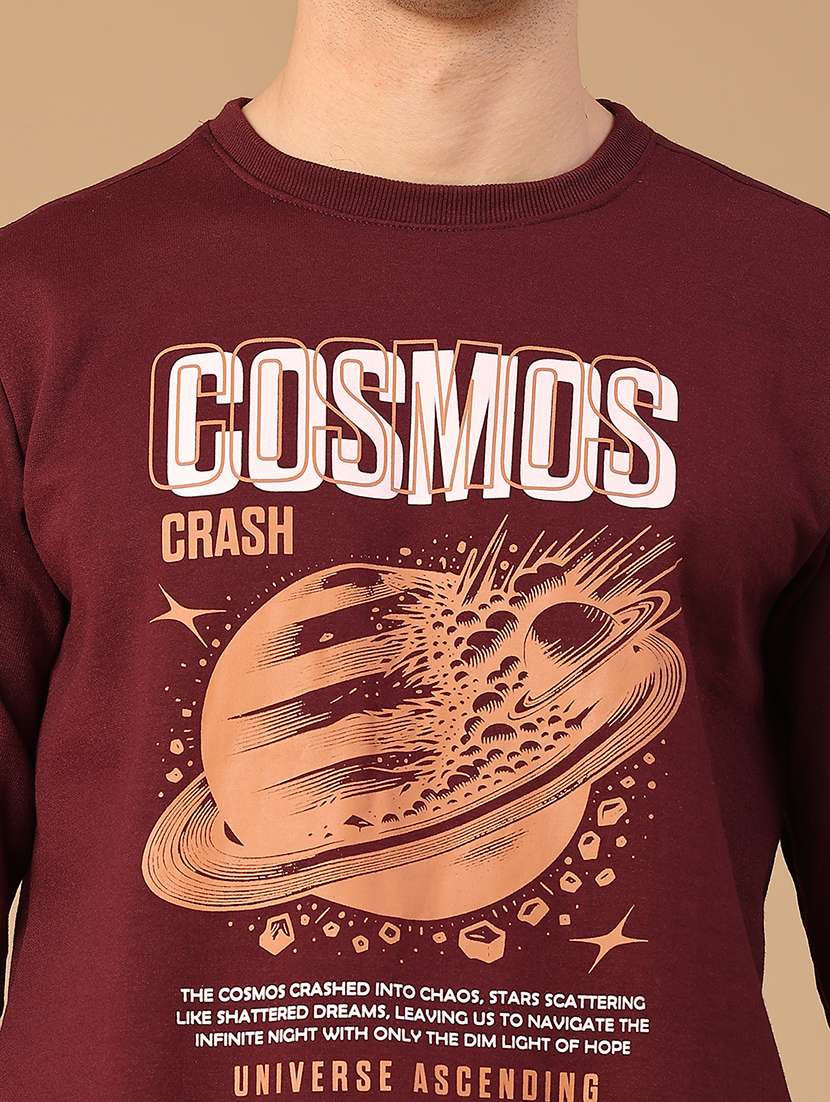 men printed long sleeve regular fit sweatshirt - 21999784 -  Standard Image - 1